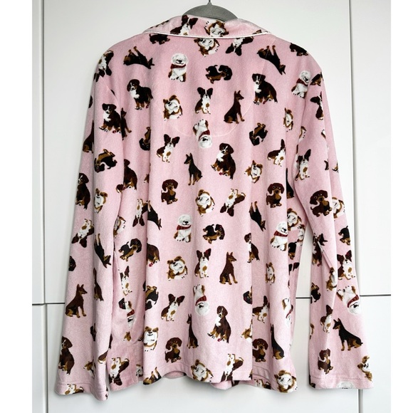 Karen Neuburger Velour Puppy Dog Pajamas 2 Piece Top and Bottom Size Medium - Picture 5 of 8